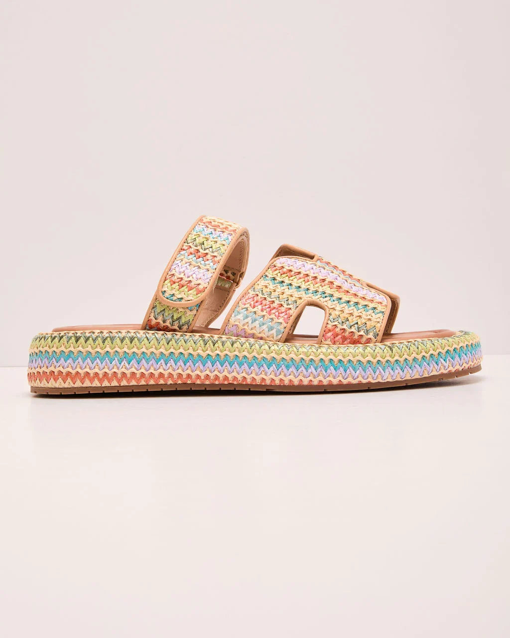 Honey Coast Colorful Striped Woven Sandals