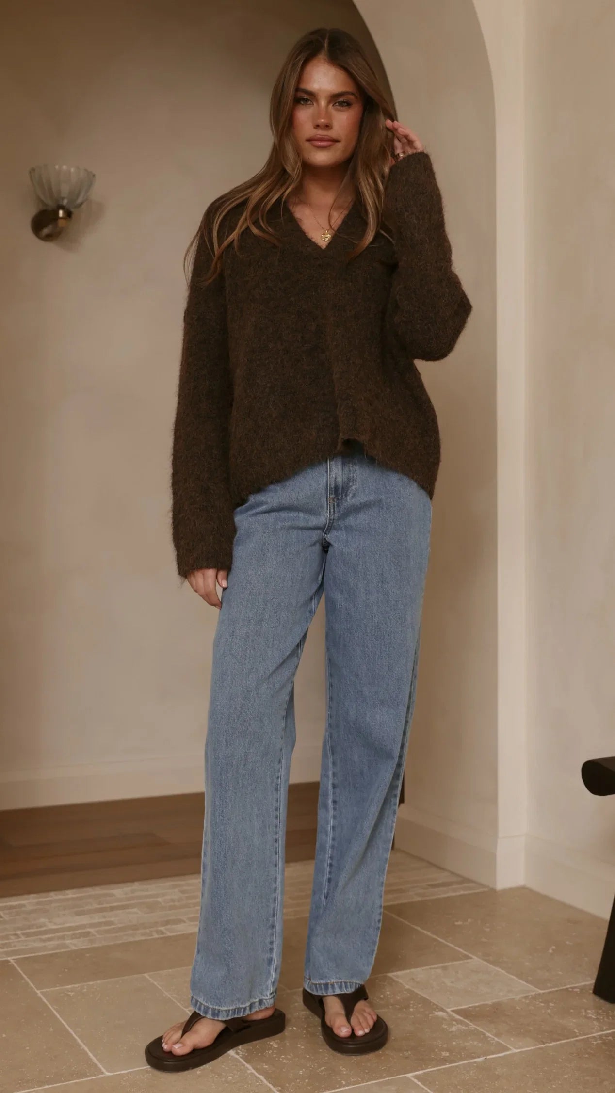 Kouvr Knit Sweater Brown