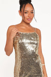 Karley Sequin Maxi Dress Gold