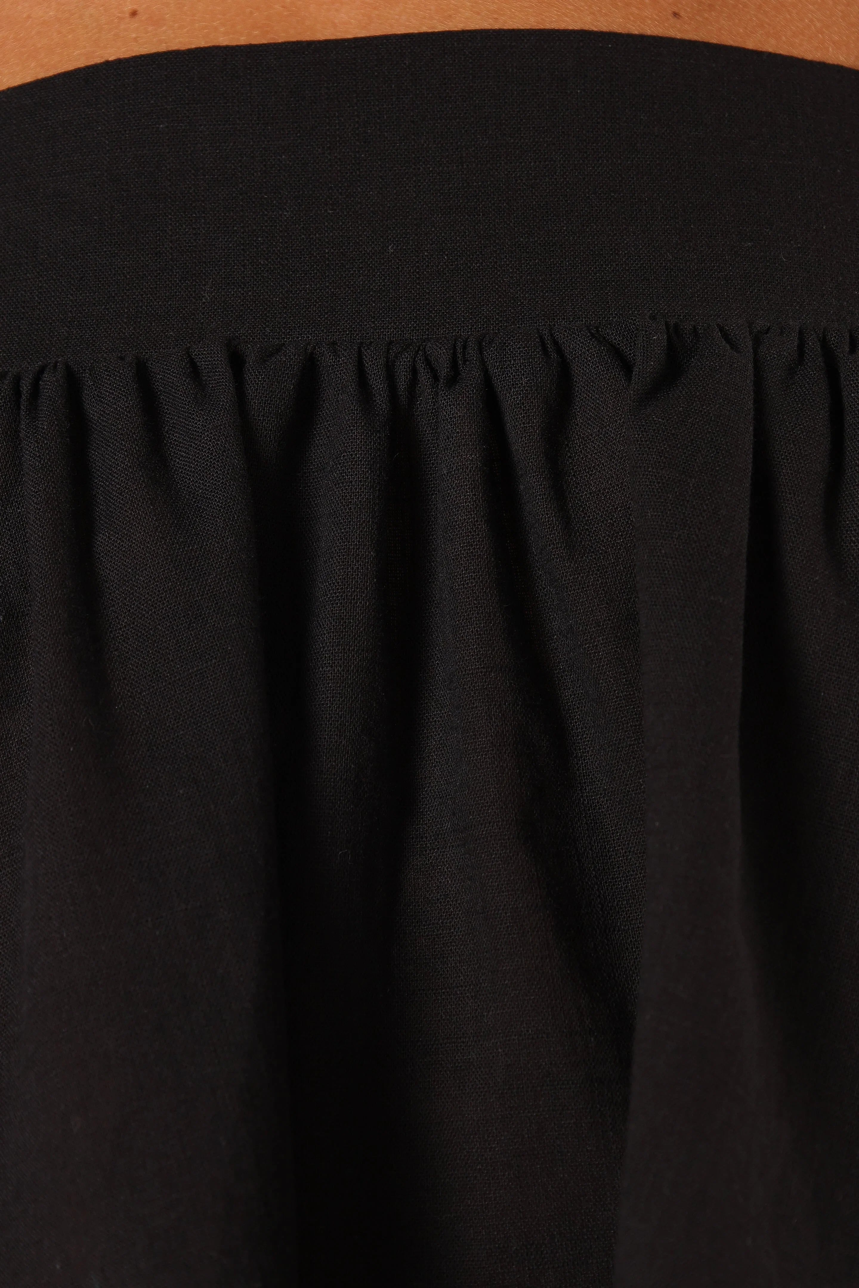 Raye Ruffle Strap Top Black