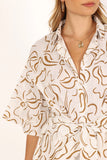 Kellie Romper White Beige