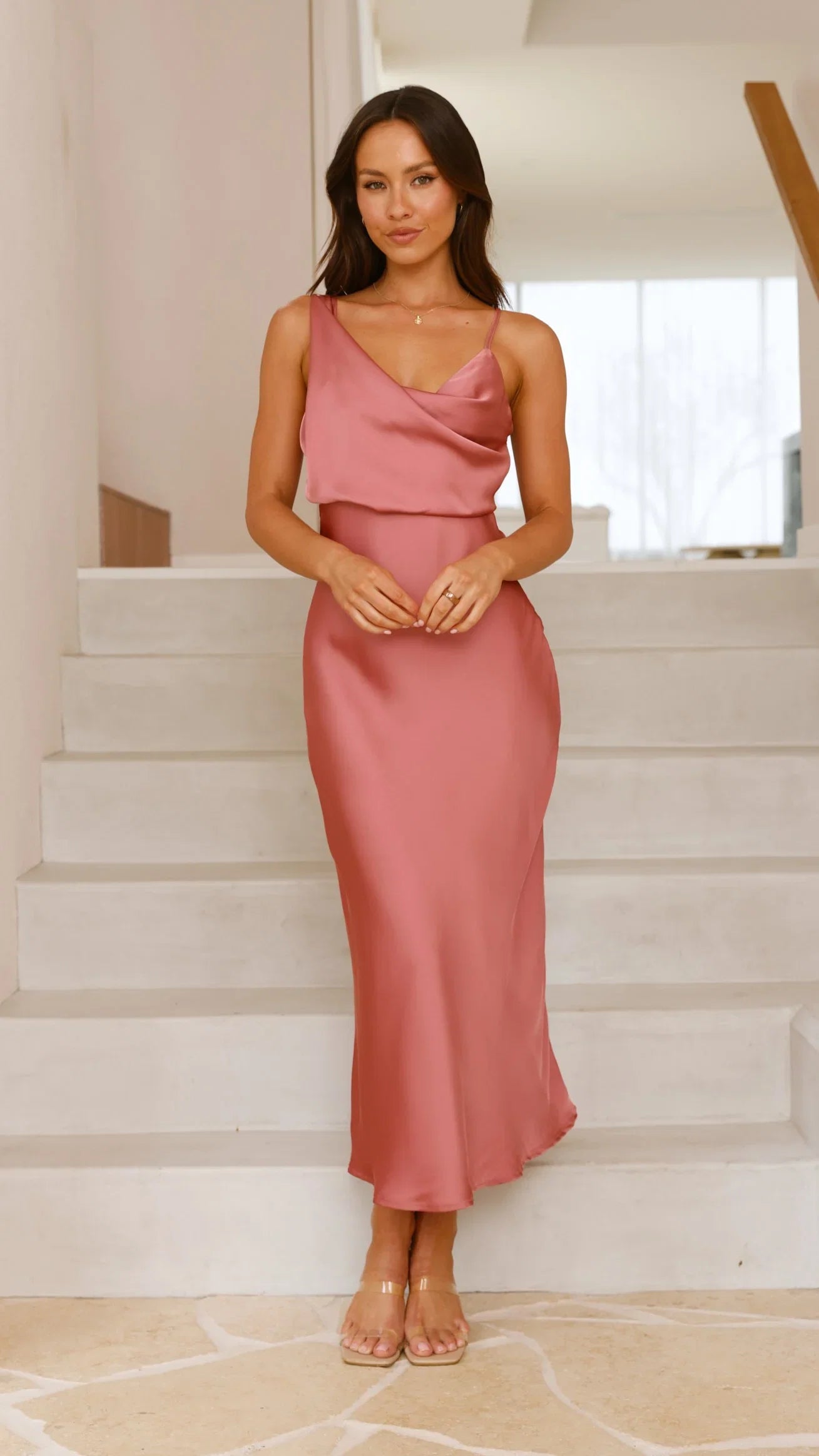 Audrey Maxi Dress Baked Rose