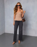 Biscotti Knit Peplum Top