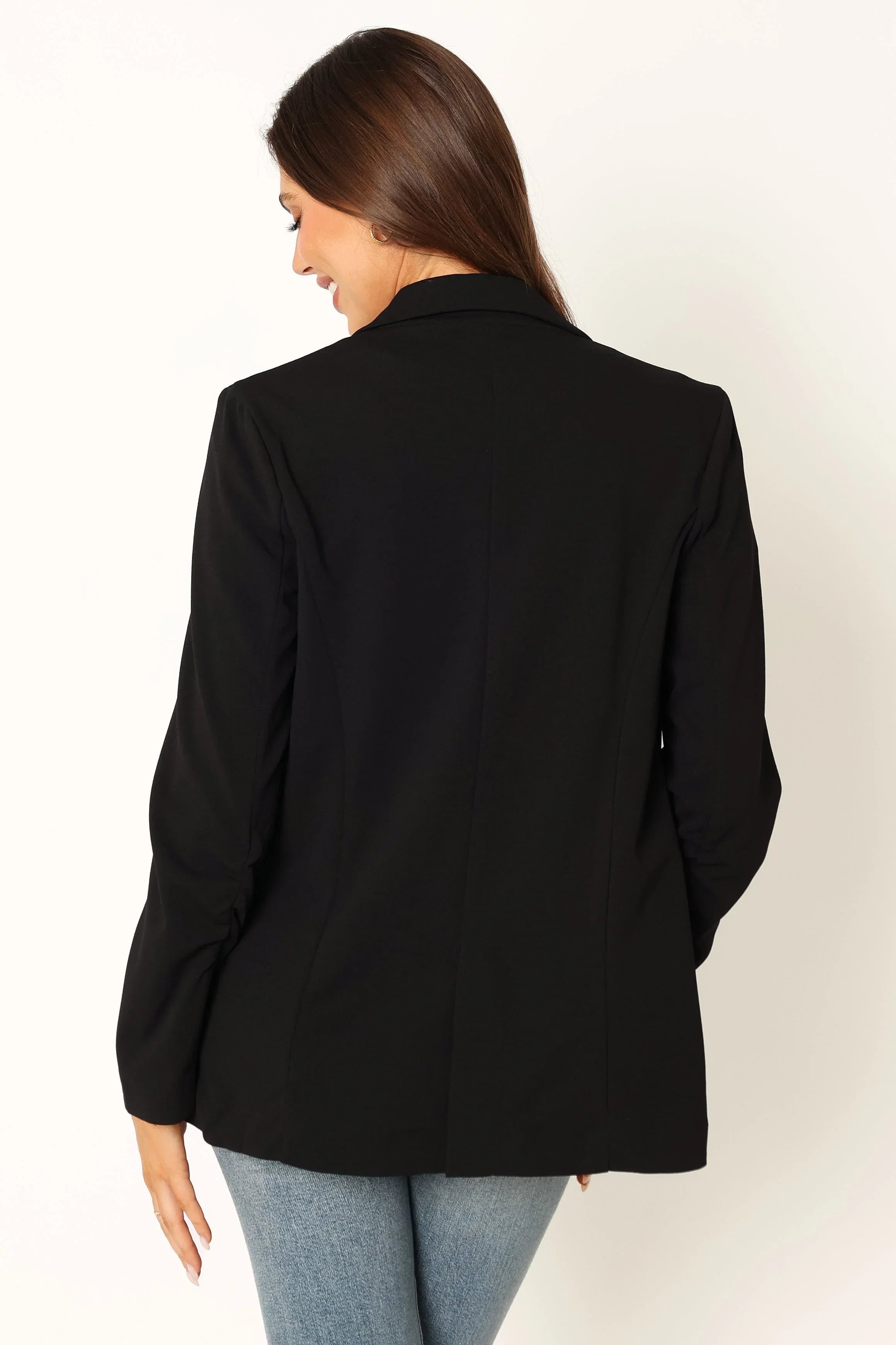 Ailani Button Front Blazer Black