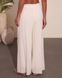 Catch Flights Drawstring Cover Up Linen Blend Pants