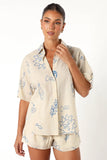 Davey Short Set Cream Blue
