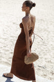 Amalia Maxi Dress Chocolate