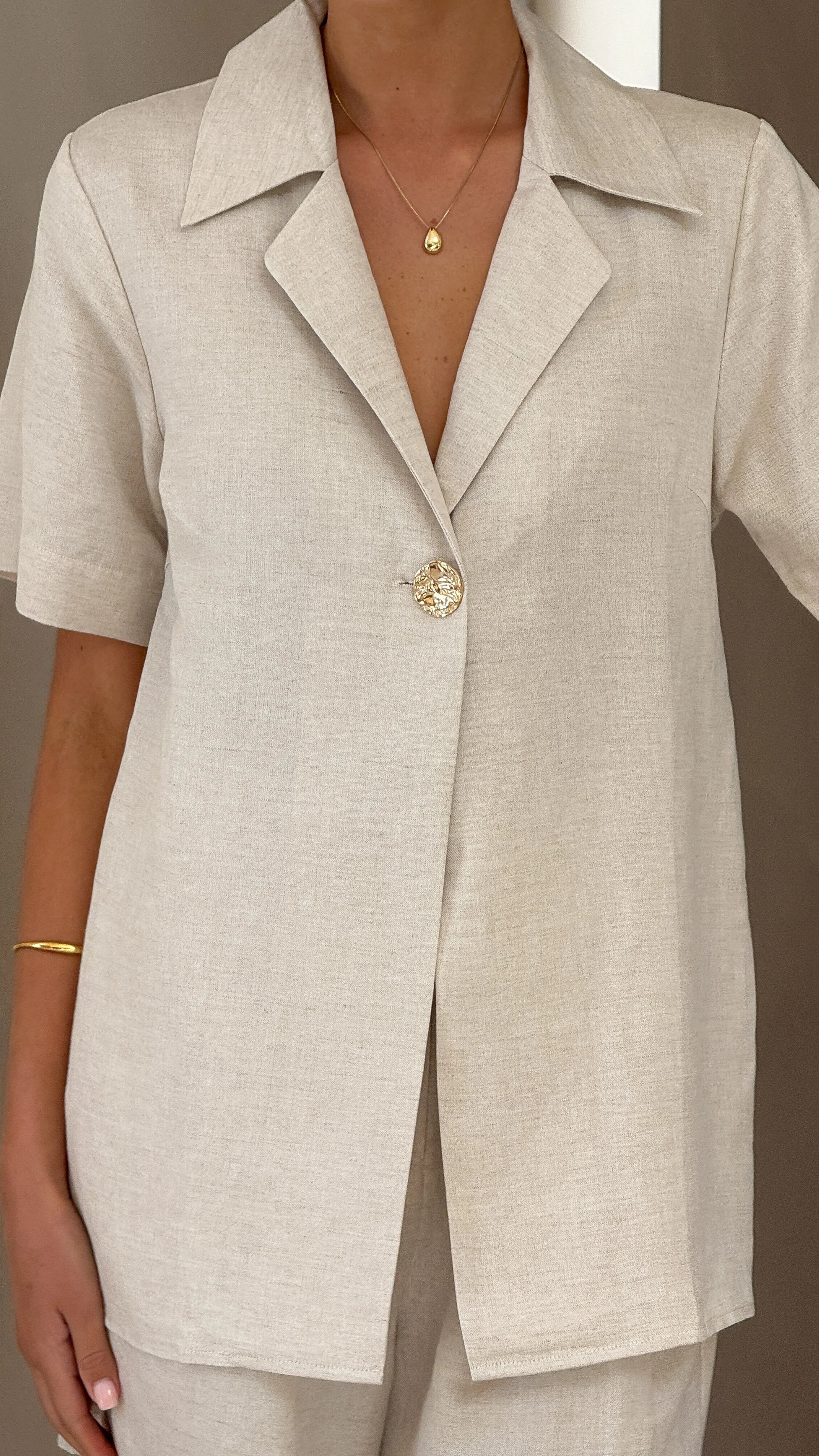 Emmaline Button Shirt Natural
