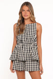 Rory Top Black Gingham