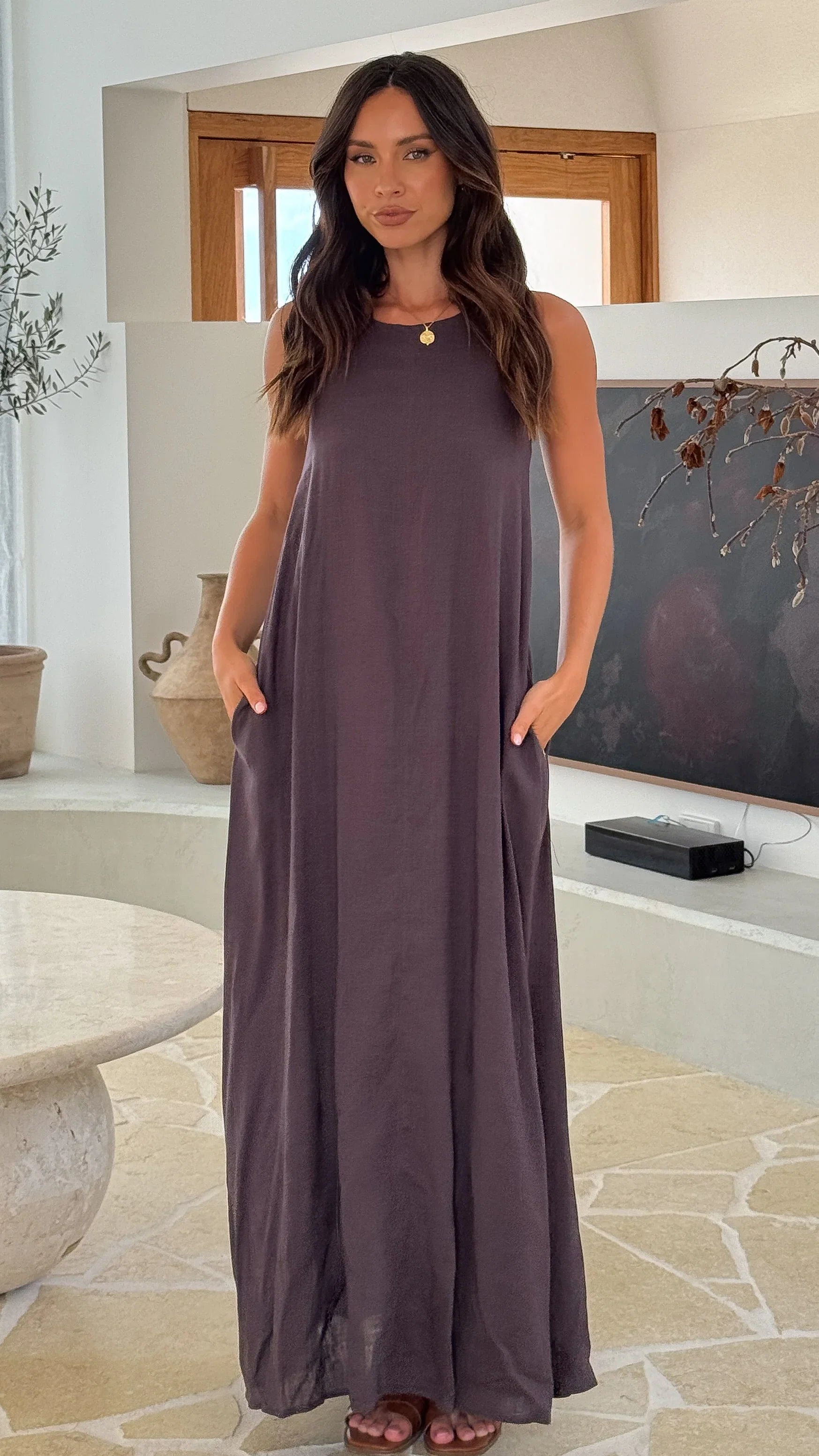 Darcy Maxi Dress Chocolate