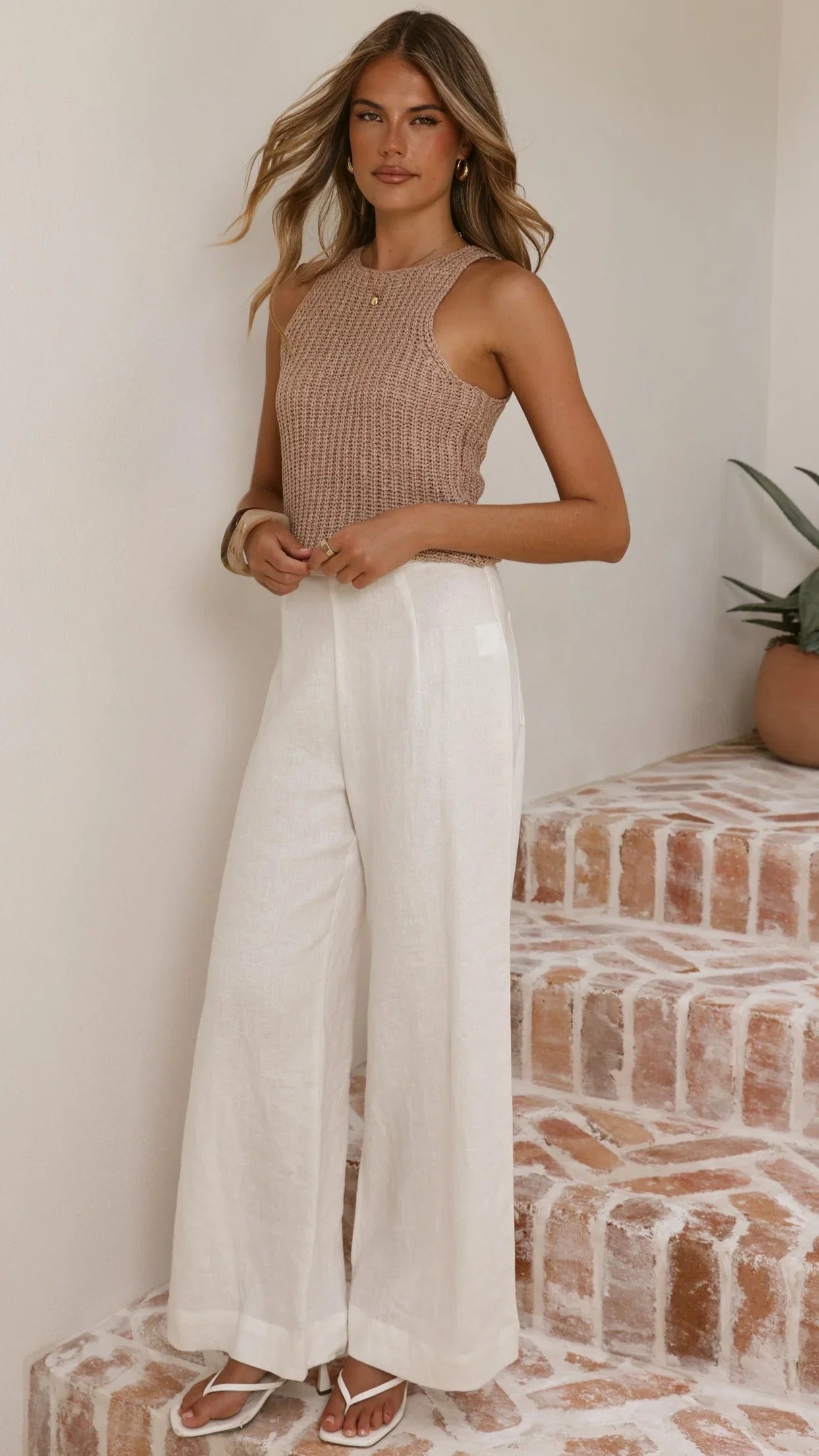 Lyla Knit Top Beige
