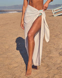 Sleek Oasis Striped Wrap Tie Sarong