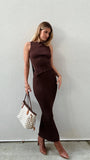 Isla Maxi Skirt Brown