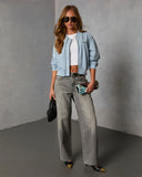 Forward Motion Faux Suede Bomber Jacket