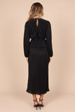 Minelli Pleat Midi Skirt Black