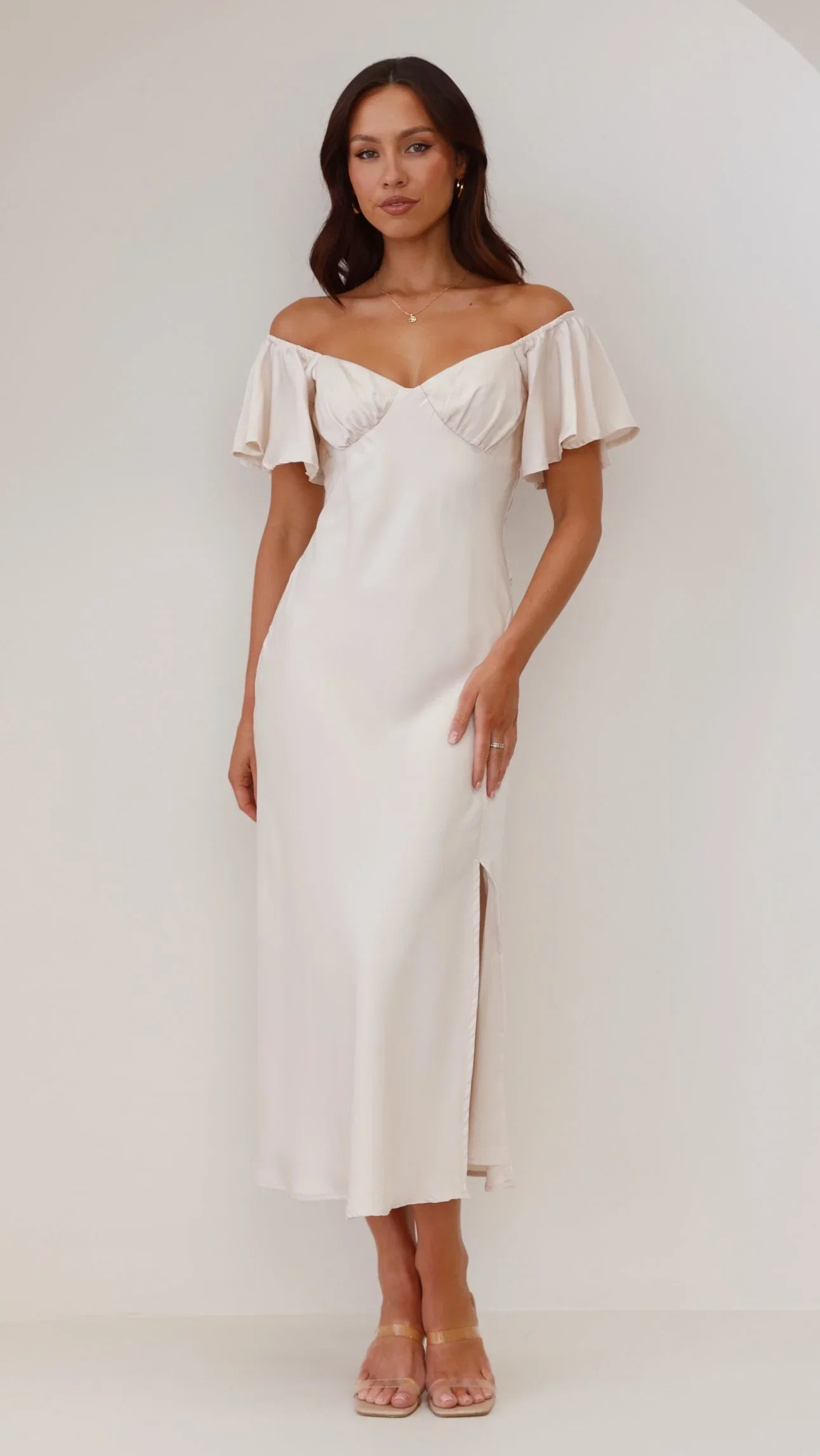 Louisa Midi Dress Ivory