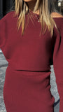 Iluka Knit Top Burgundy