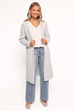 Katia Contrast Trim Coatigan Light Grey