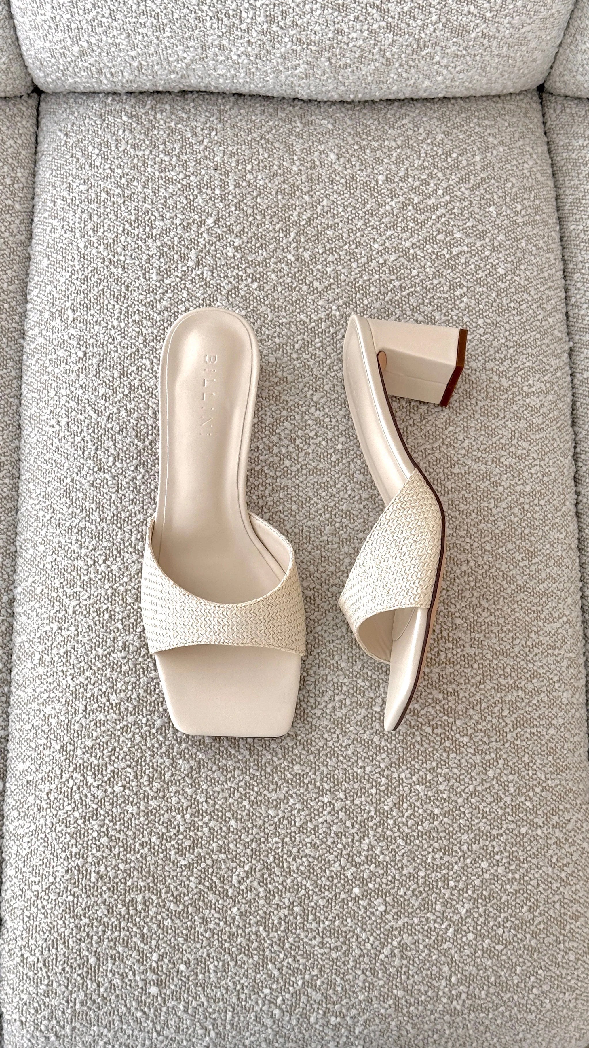 Freda Heel Cream Raffia