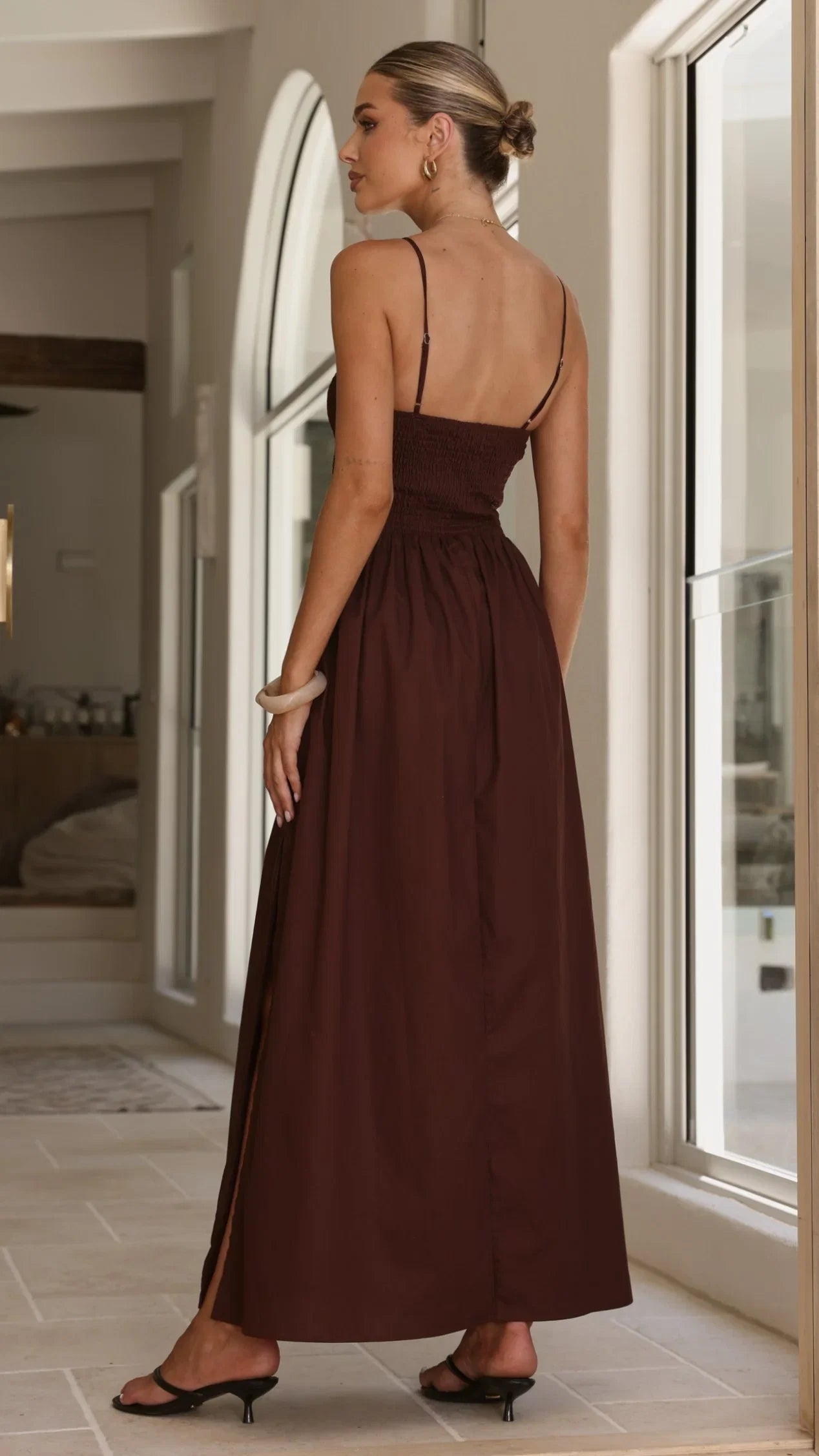 Gena Maxi Dress Chocolate