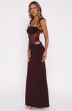 Compliment Me Maxi Dress Burgundy