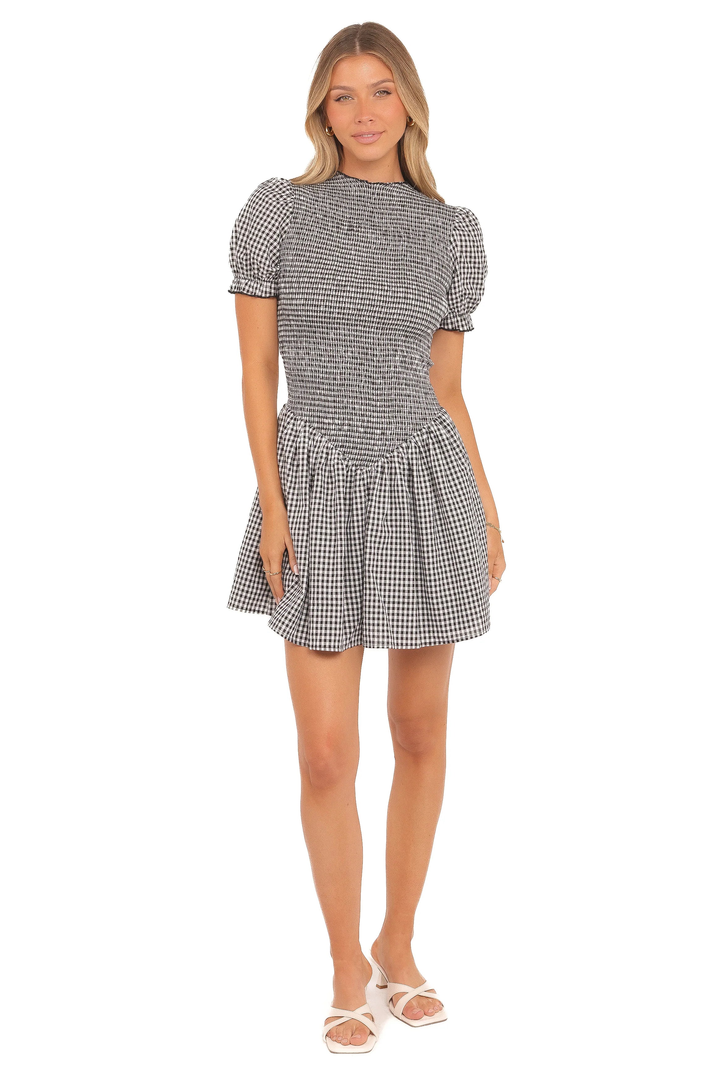 Celine Mini Dress Black Gingham