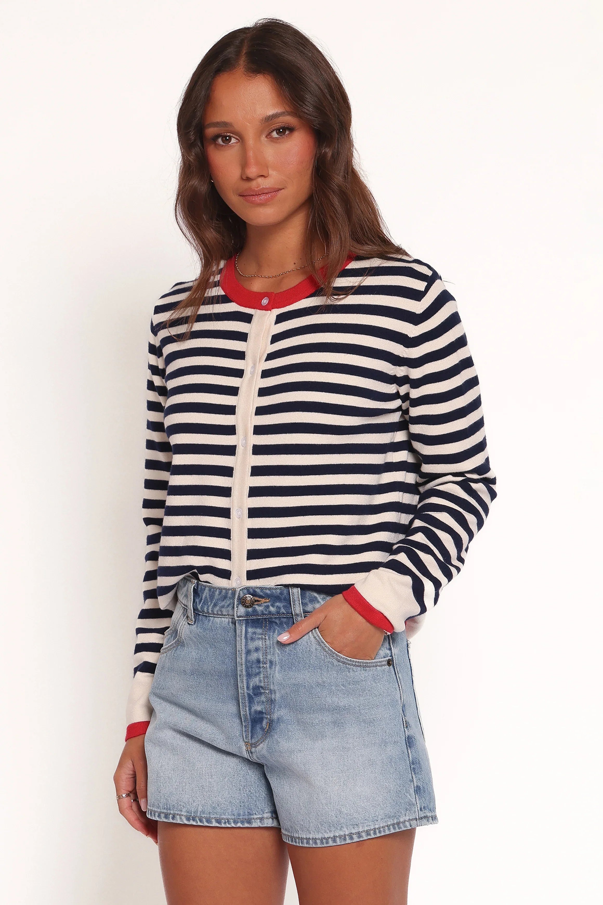 Scout Stripe Cardigan Blue Stripe