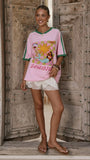 Sunkissed Oversized Tee Pink Green