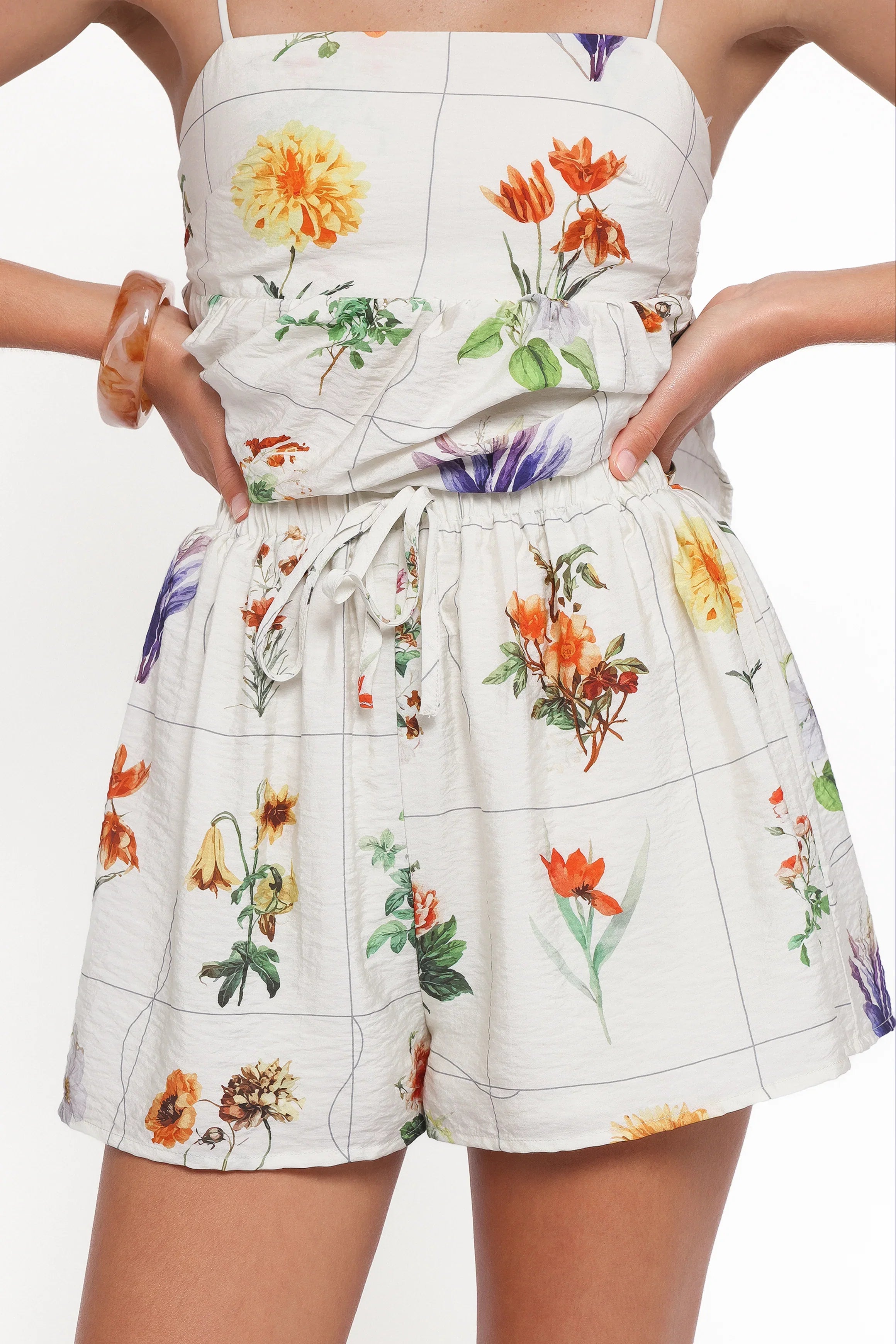 Emilie Short Set Multi Flowers