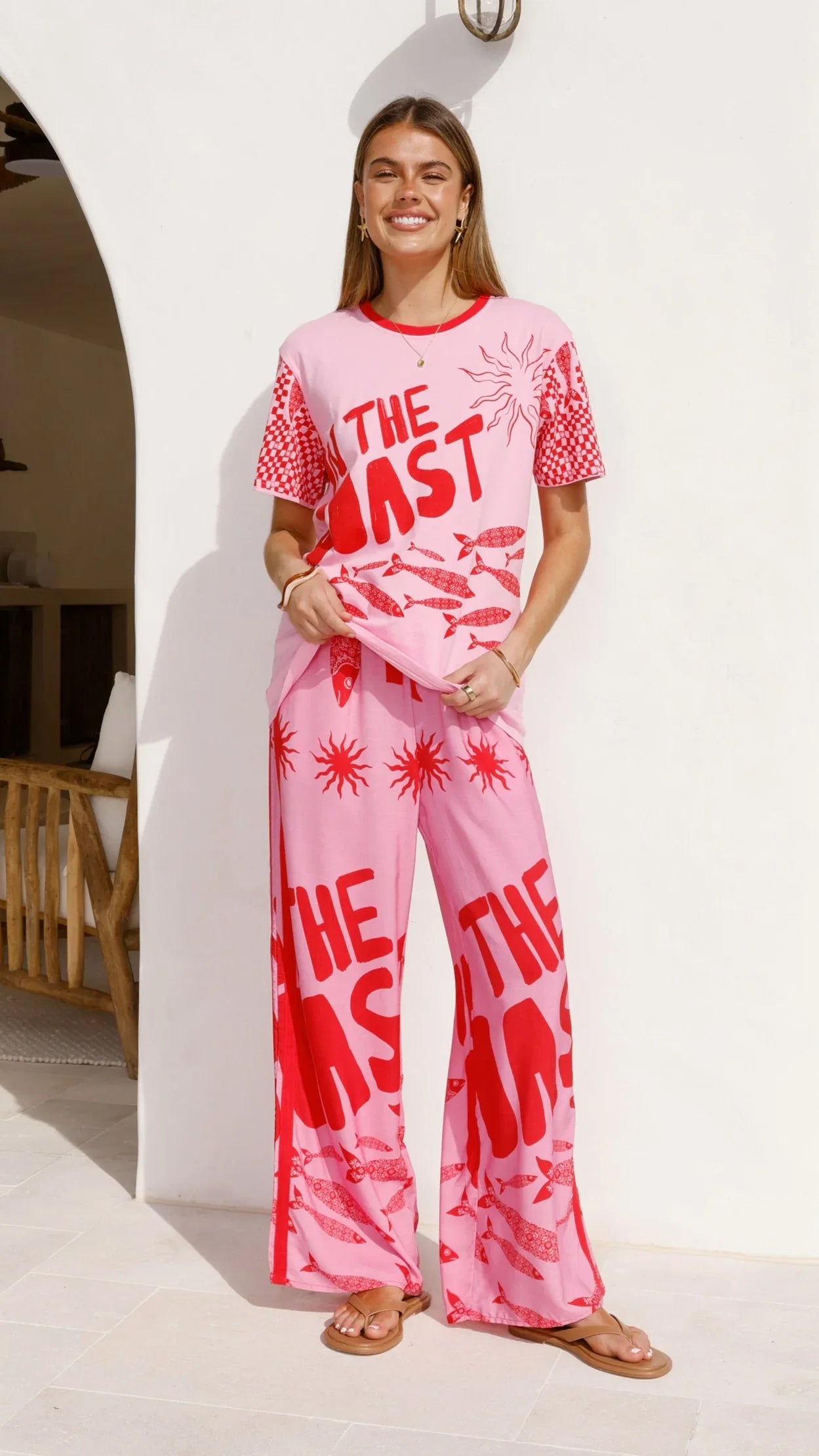 Florrie Tee Pink Red Tide