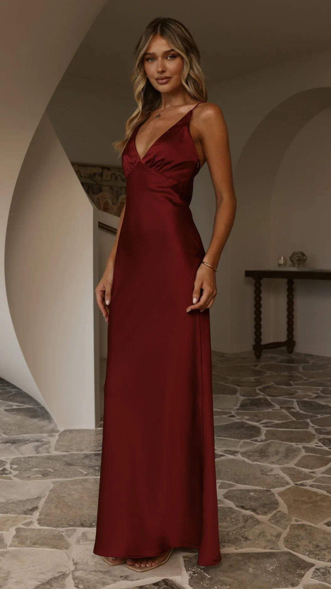 Ziah Maxi Dress Wine