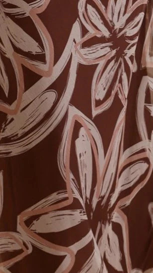 Adrianna Maxi Dress Brown Floral