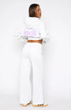 With Love For You Wide Leg Sweatpants Grey Marle