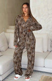 Pillow Talk Printed Long Sleeve Pyjama Set Leopard