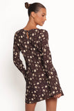 Amity Mini Dress Brown Floral