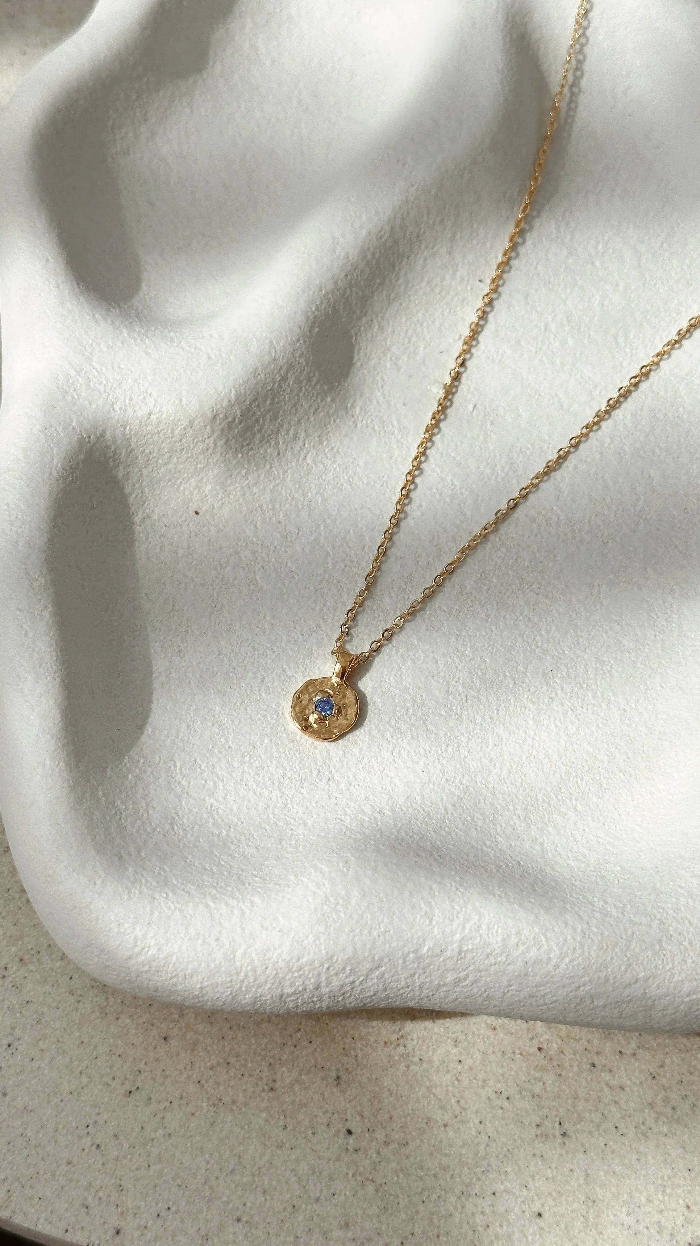 September Birthstone Necklace Sapphire