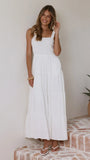 Carlina Tiered Maxi Dress White