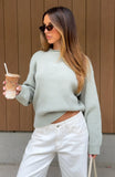 Snow Dreams Knit Sweater Sage