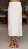 Cohen Knit Midi Skirt Off White