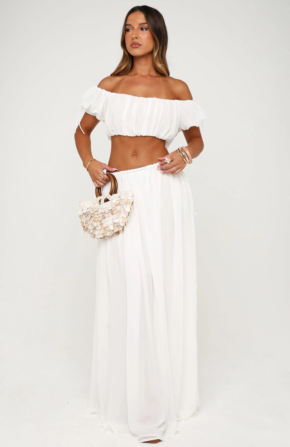 Flounce Flirt Top White