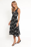 Loven Midi Dress Black White