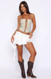 Social Hour Mini Skirt White