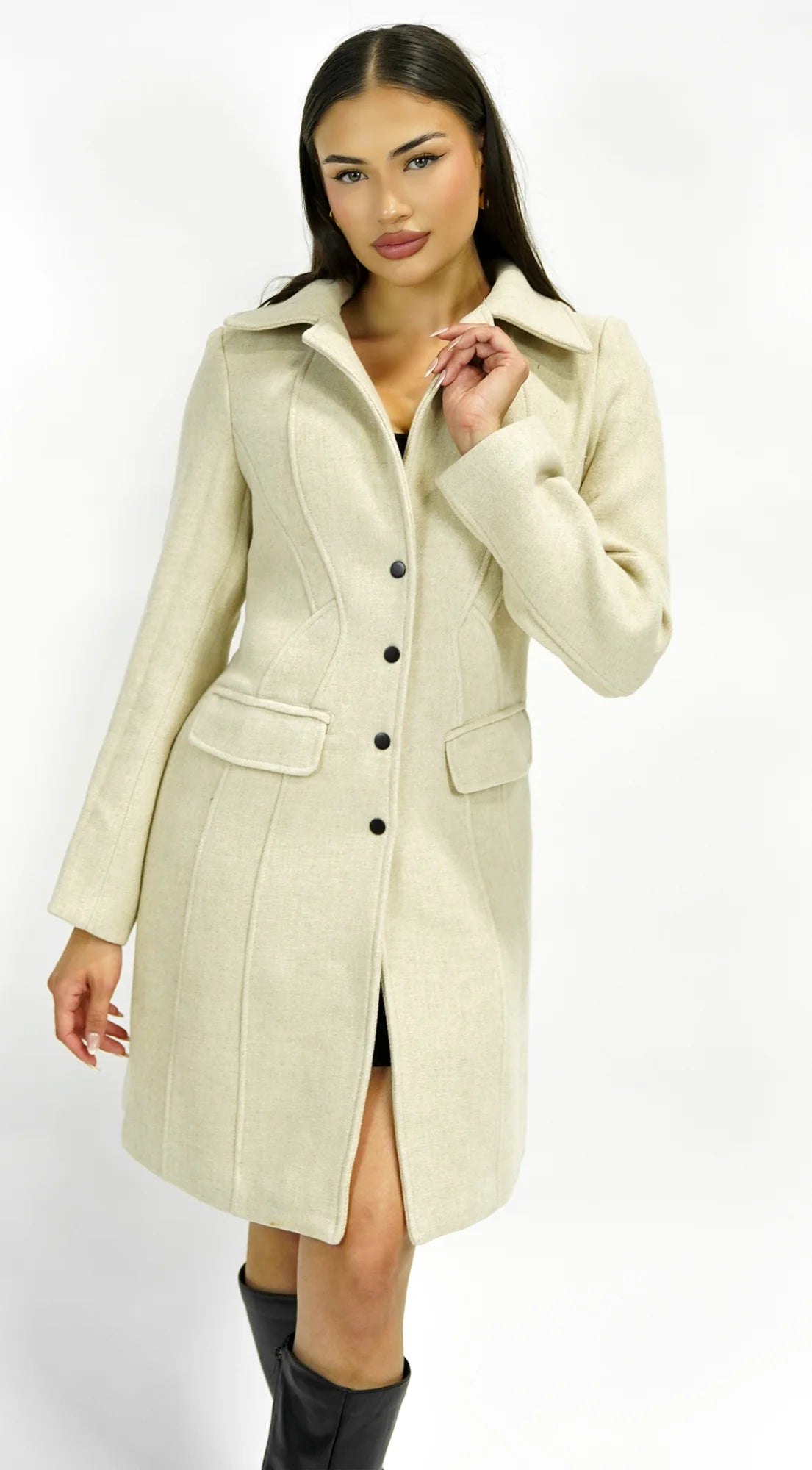 Align Tailored Front Button Peacoat Cream