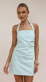 Kayden Mini Halter Dress Baby Blue