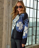 Wildflower Warmth Abstract Print Sweater