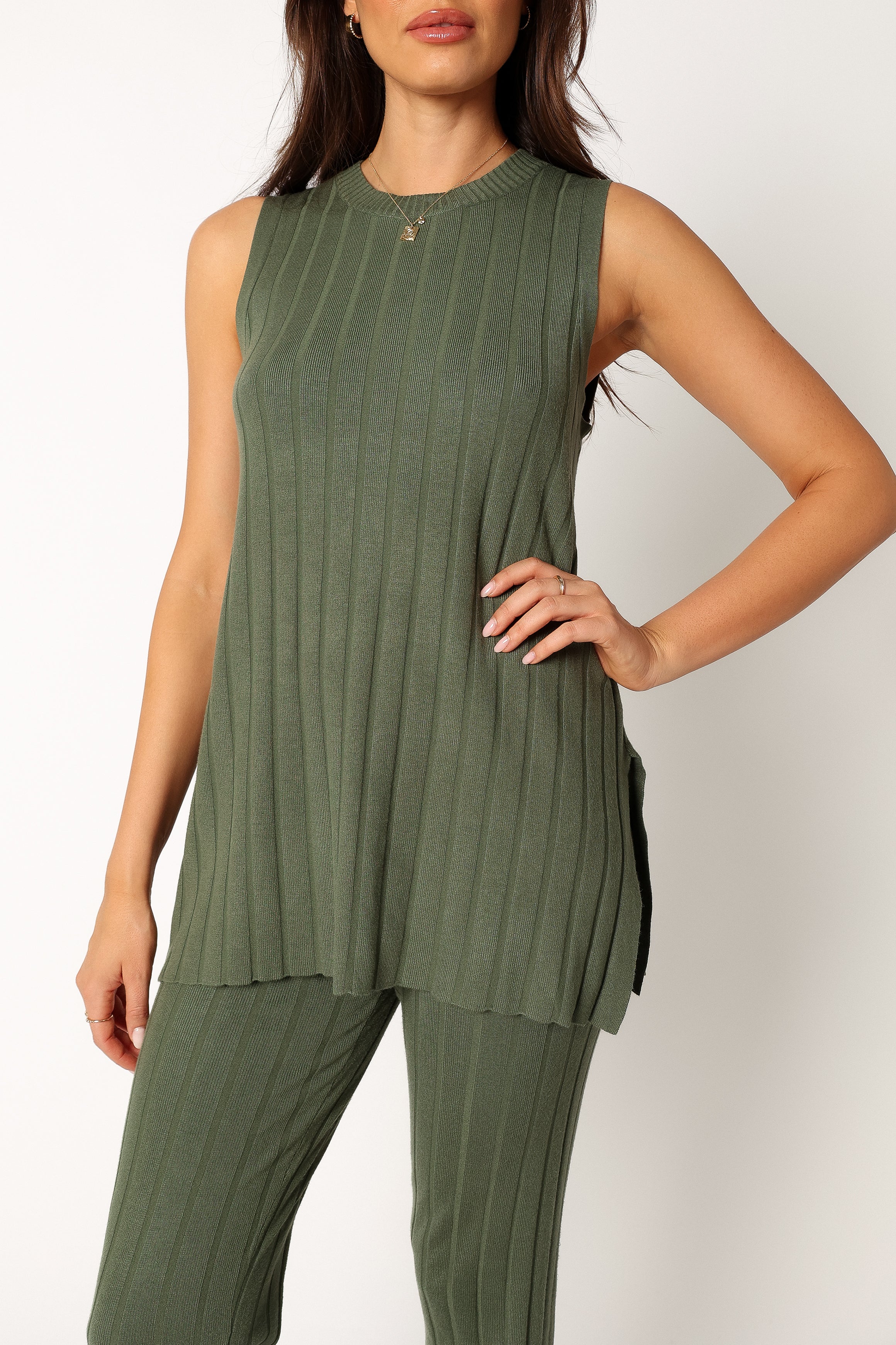 Silvie Knitted Set Olive