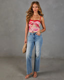 Bloom Enchant Floral Peekaboo Bra Tank Top