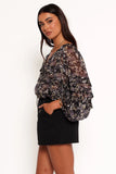 Hana Top Black Multi