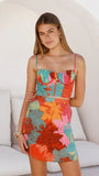 Zarelle Mini Skirt Orange Floral