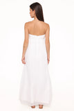 Vee Strapless Maxi Dress White